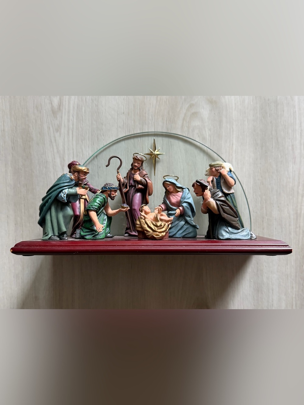 Vintage Hand Painted Nativity Scene